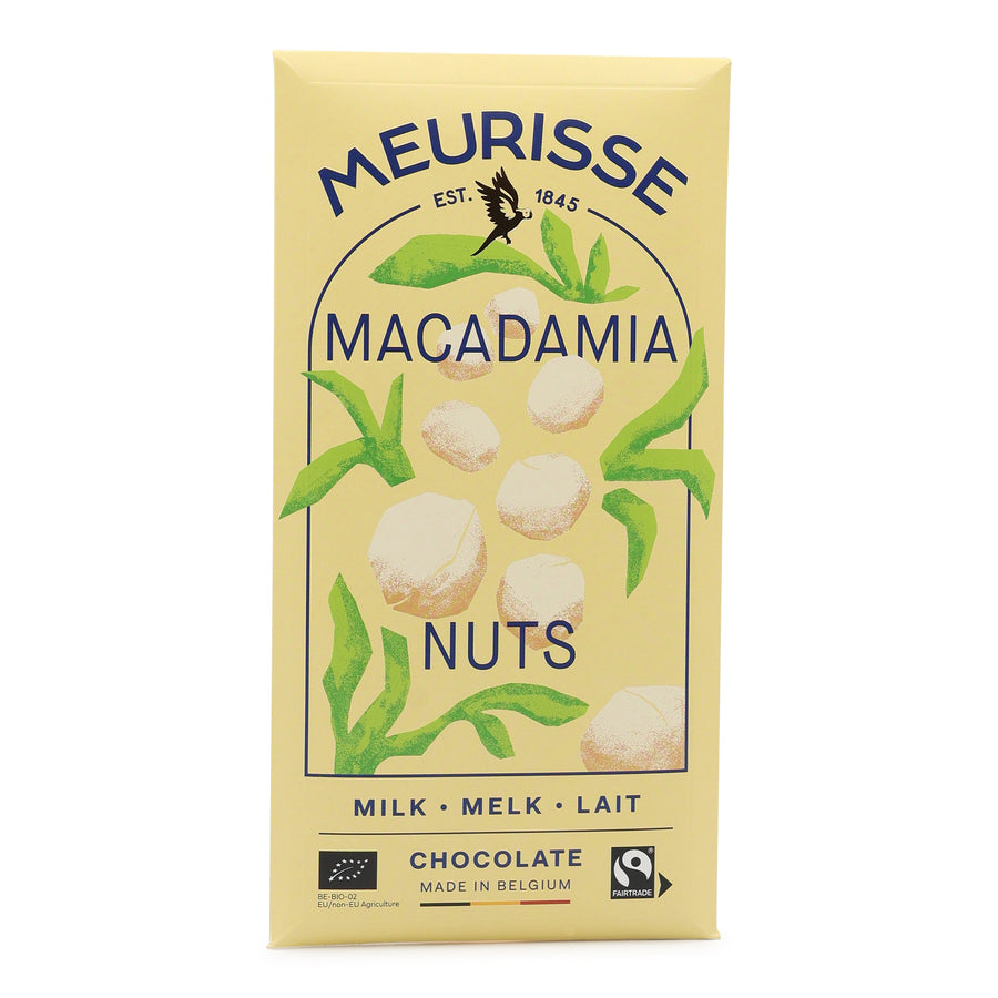 Meurisse 39% Milk Chocolate with Macadamia Nuts