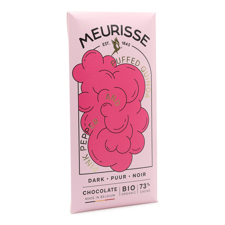 Meurisse 73% Dark Chocolate with Quinoa and Pink Pepper