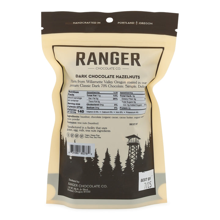 Ranger Chocolate Covered Hazelnuts back