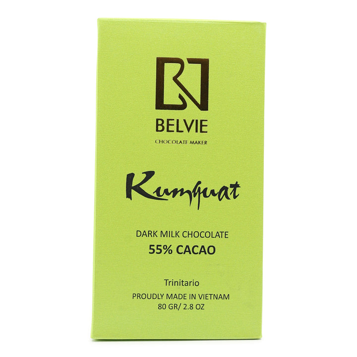 Belvie 55% Dark Milk Chocolate with Kumquat