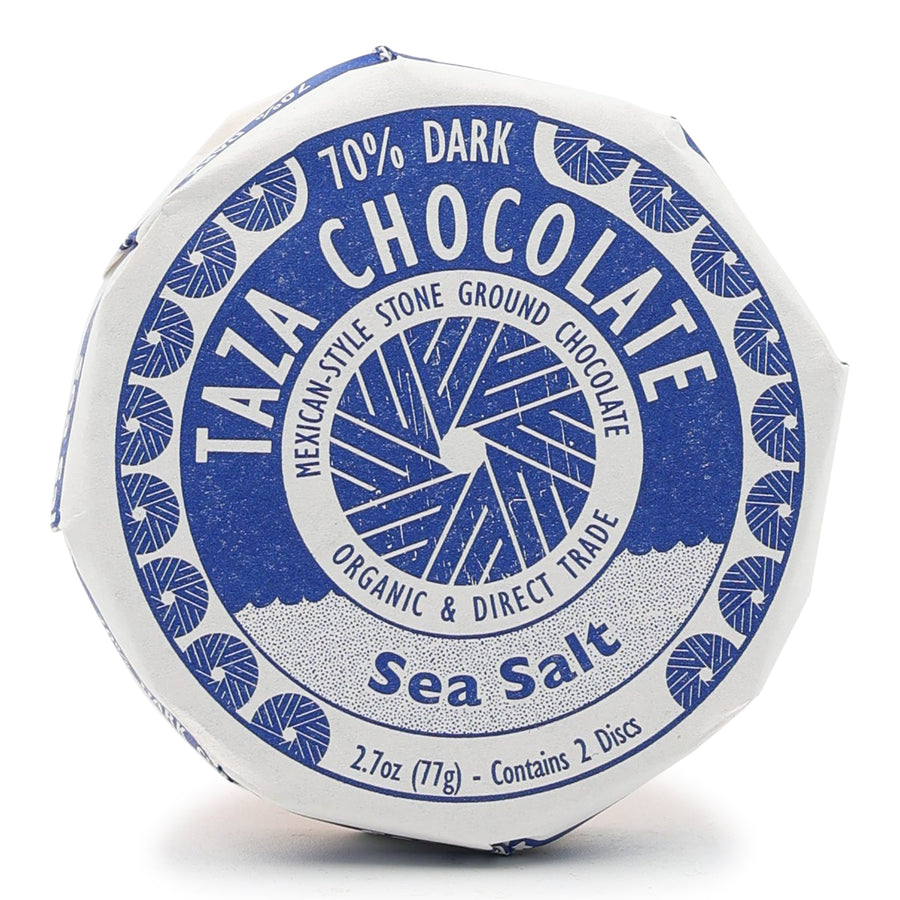 Taza Stone Ground Dark Chocolate Disc with Sea Salt