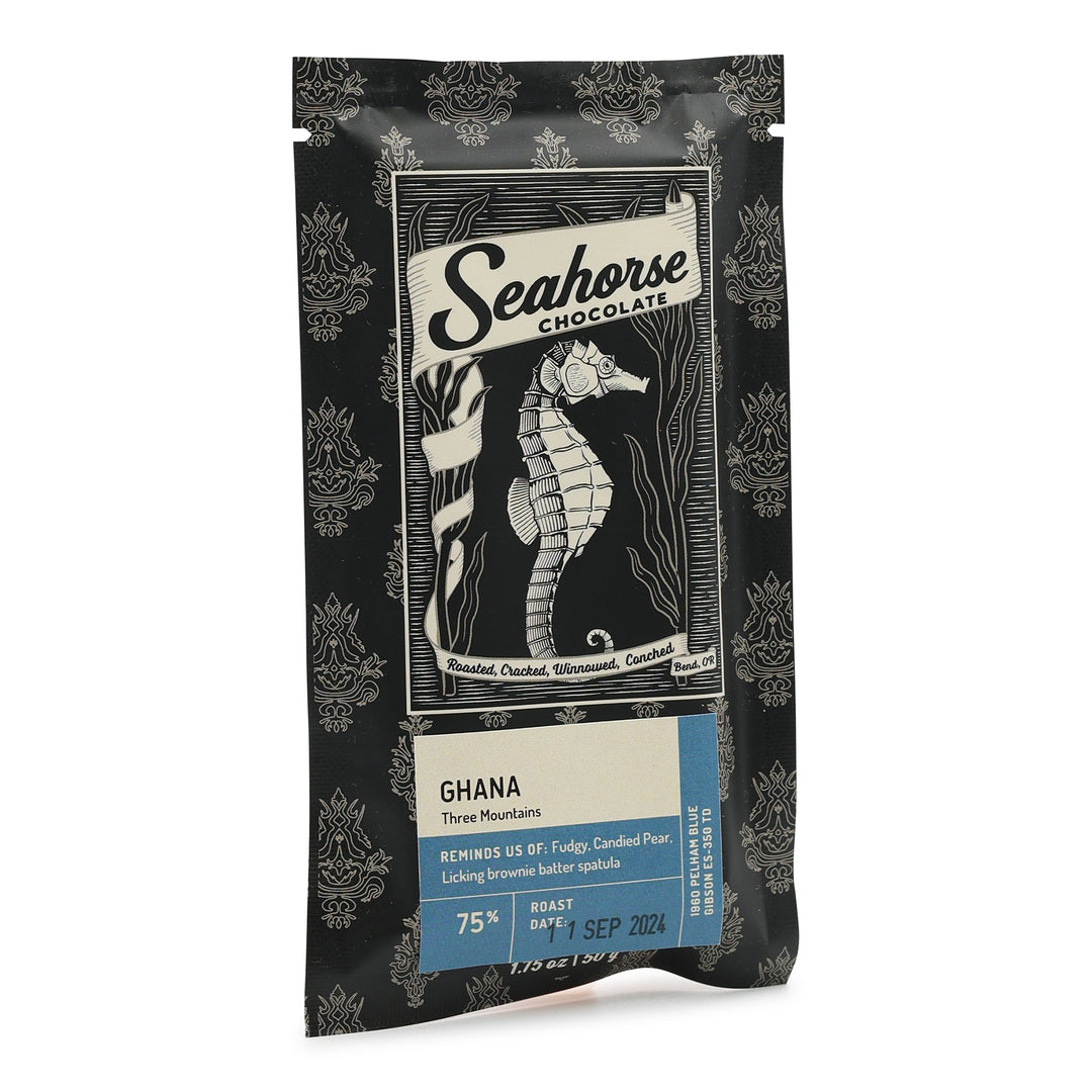 Seahorse Chocolate Ghana 3 Mountains 75% Dark Chocolate