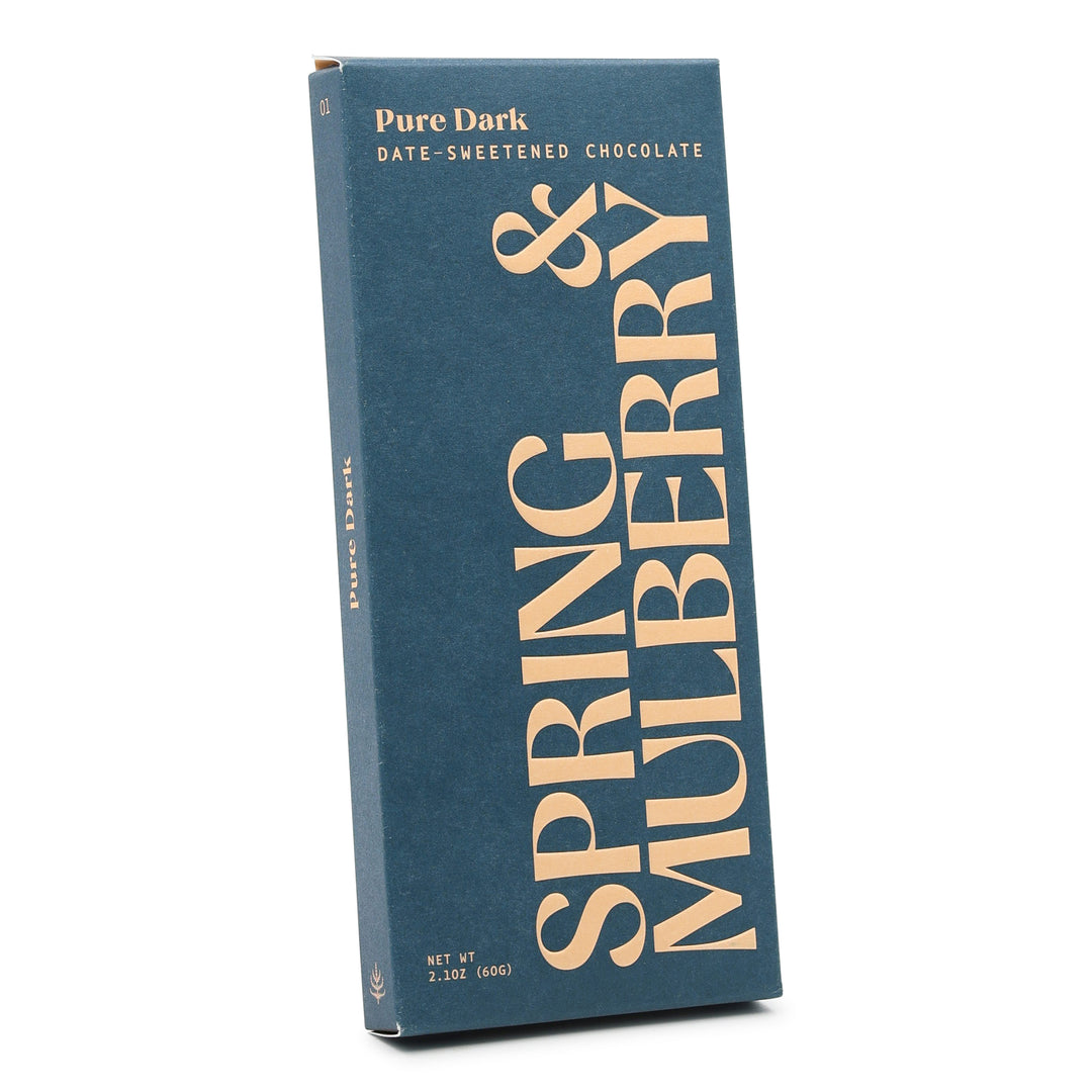 Spring and Mulberry Pure Date Dark Chocolate