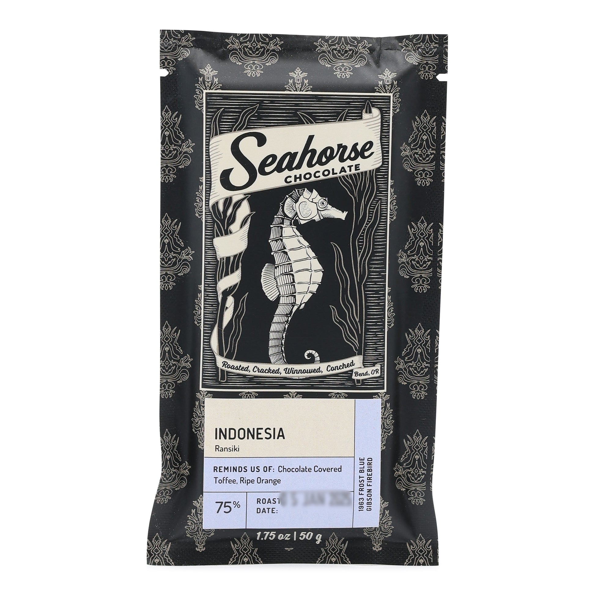 Seahorse Chocolate Indonesia 75% Dark Chocolate