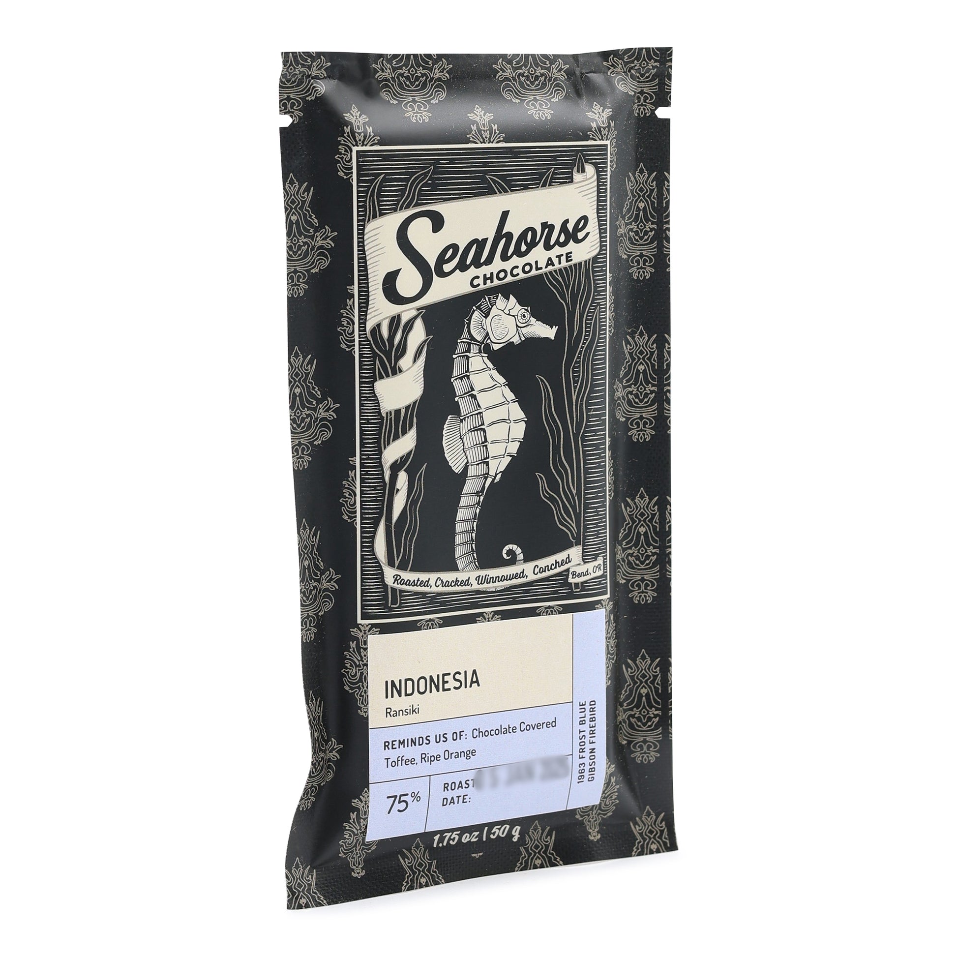 Seahorse Chocolate Indonesia 75% Dark Chocolate