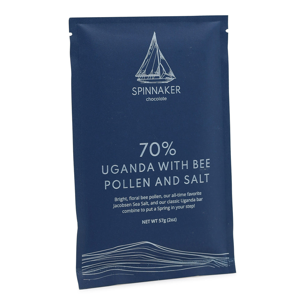 Spinnaker Chocolate Uganda 70% Dark Chocolate with Bee Pollen and Sea Salt