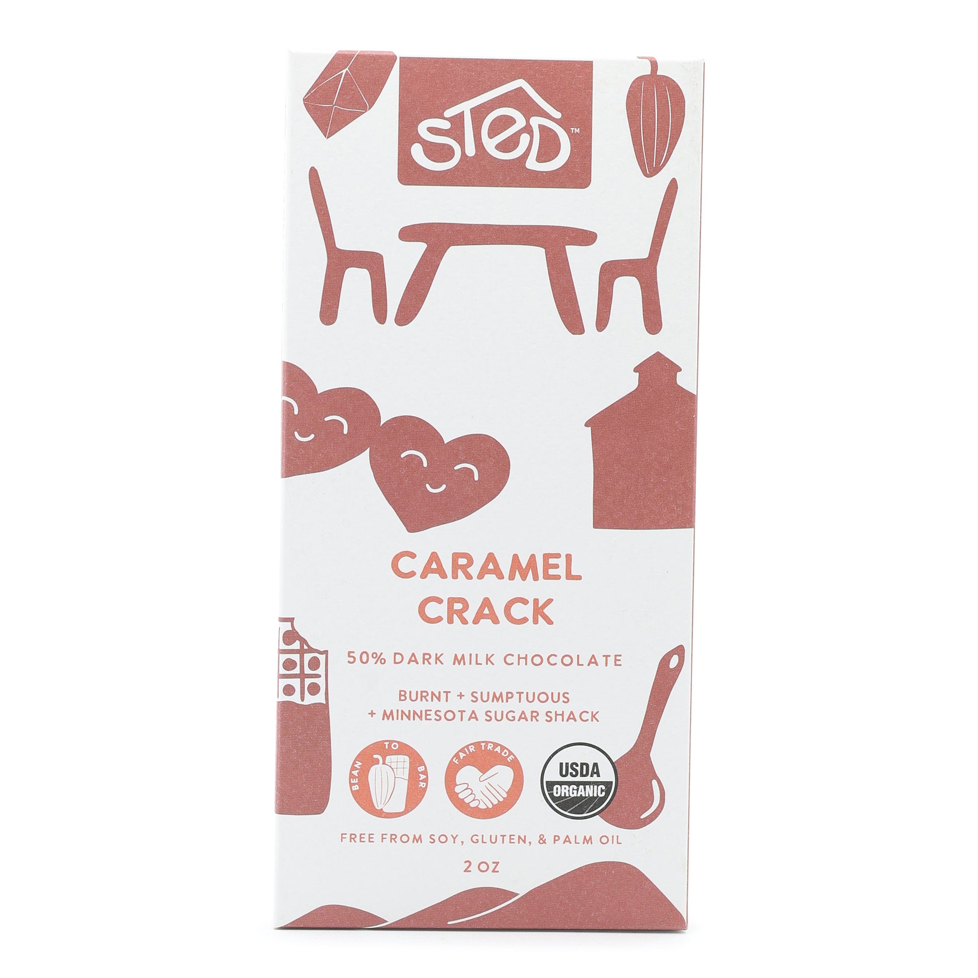 Sted Foods 50% Dark Milk Chocolate with Caramel Crack