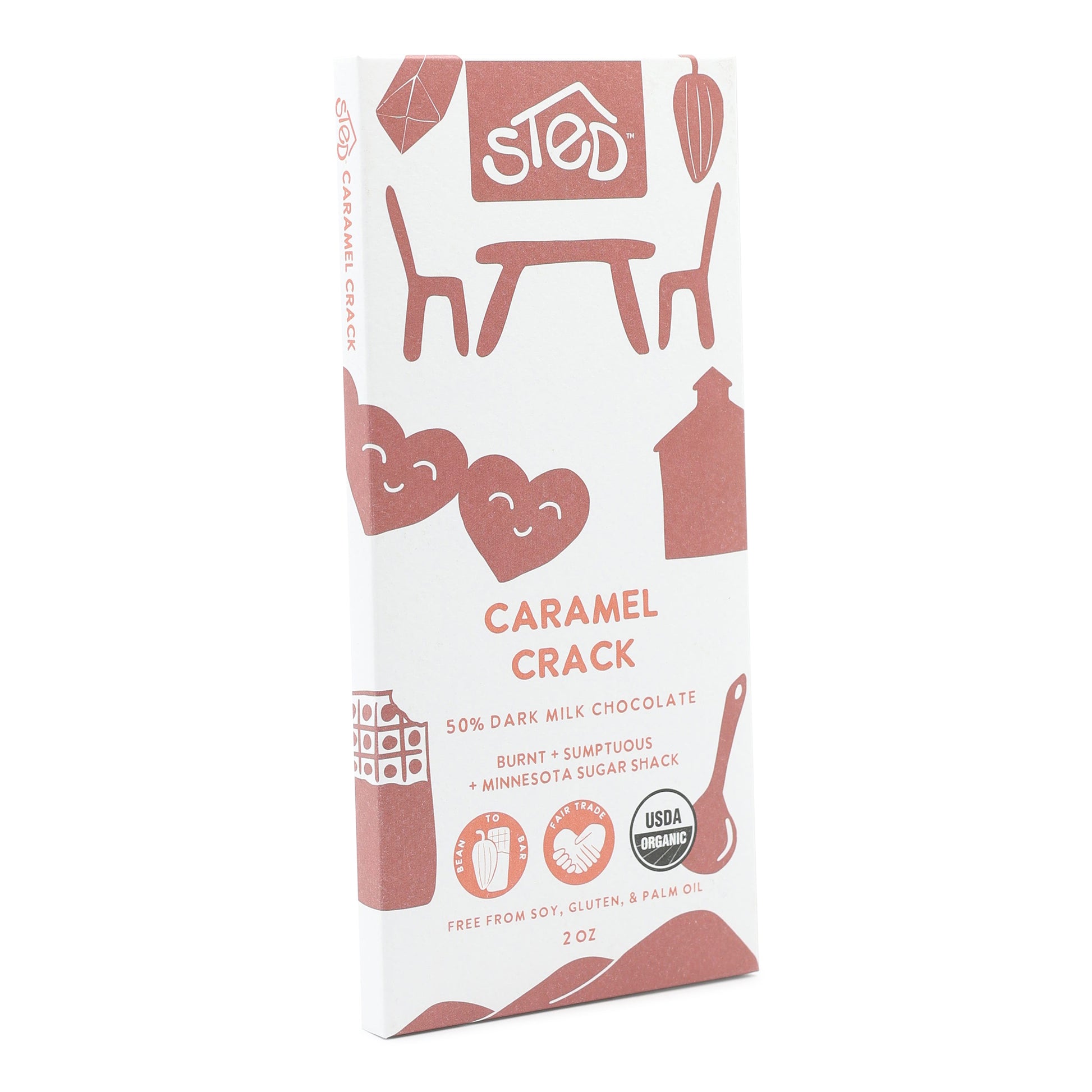 Sted Foods 50% Dark Milk Chocolate with Caramel Crack