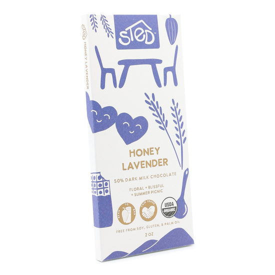 Sted Foods 50% Dark Milk Chocolate with Honey and Lavender