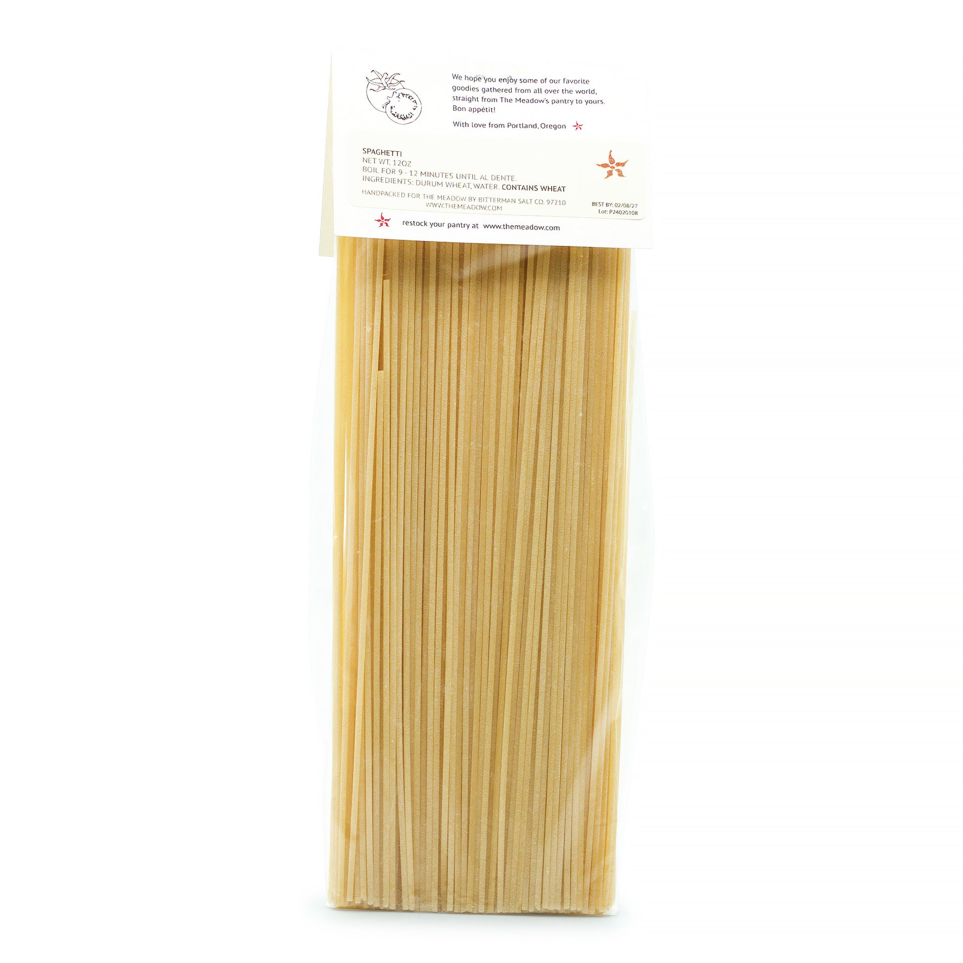 Image of the back of Spaghetti - Gourmet Pasta From Italy