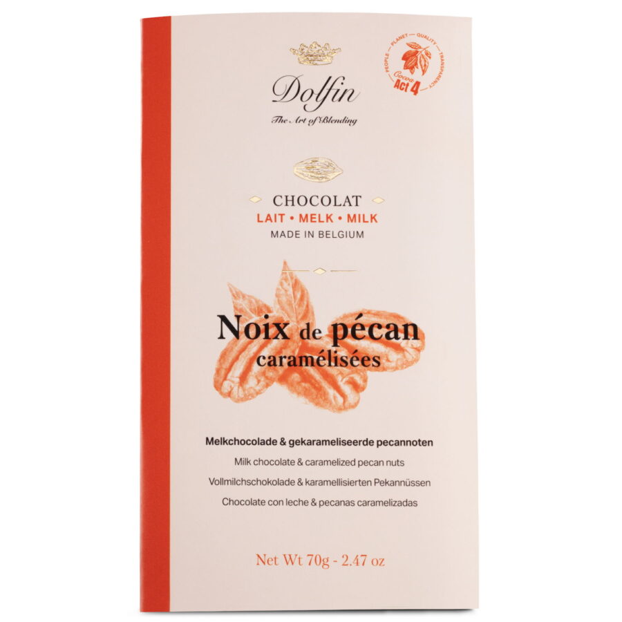 Dolfin Milk Chocolate with Caramelized Pecans
