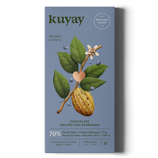Image of Kuyay 70% Dark Chocolate with Blueberries