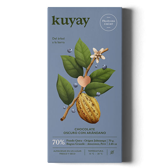 Image of Kuyay 70% Dark Chocolate with Blueberries