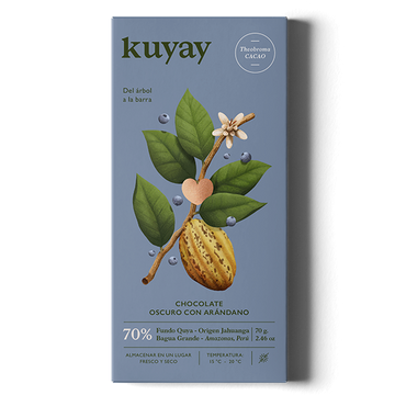 Image of Kuyay 70% Dark Chocolate with Blueberries