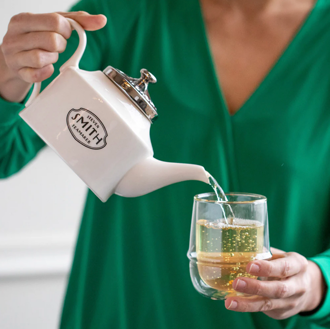 Steven Smith Teamaker tea being poured into a glass 