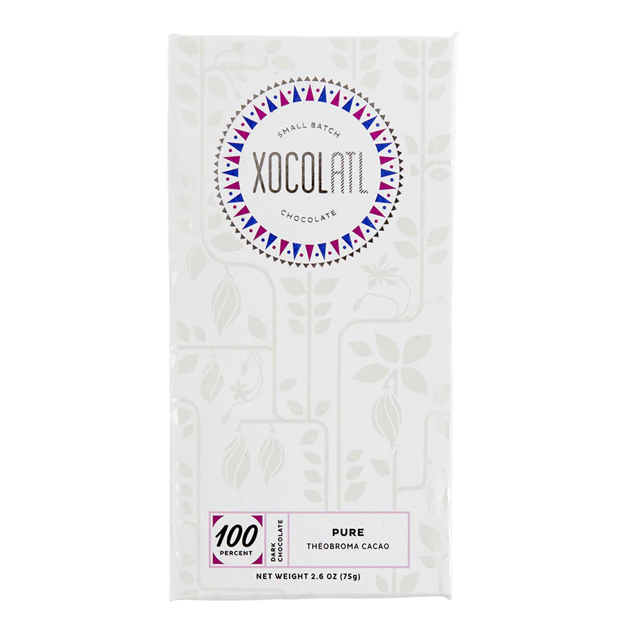 Image of the front of Xocolatl Pure 100% Dark Chocolate