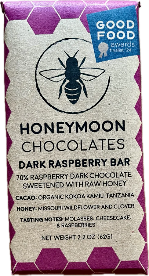 Image of Honeymoon Chocolate 70% Tanzania Dark Chocolate with Raspberries