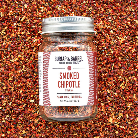 a jar of smoked chipotle on a bed of chipotle