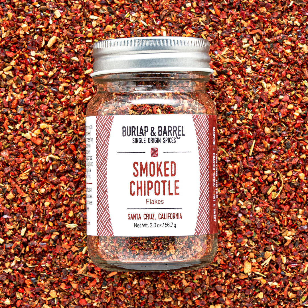 a jar of smoked chipotle on a bed of chipotle