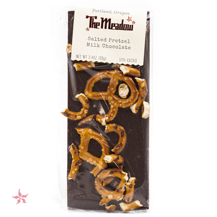 the meadow salted pretzel milk chocolate bar
