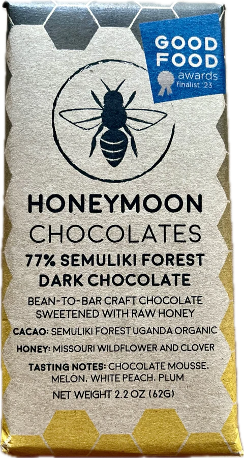 Image of Honeymoon Chocolate Semuliki Forest Uganda 77% Dark Chocolate