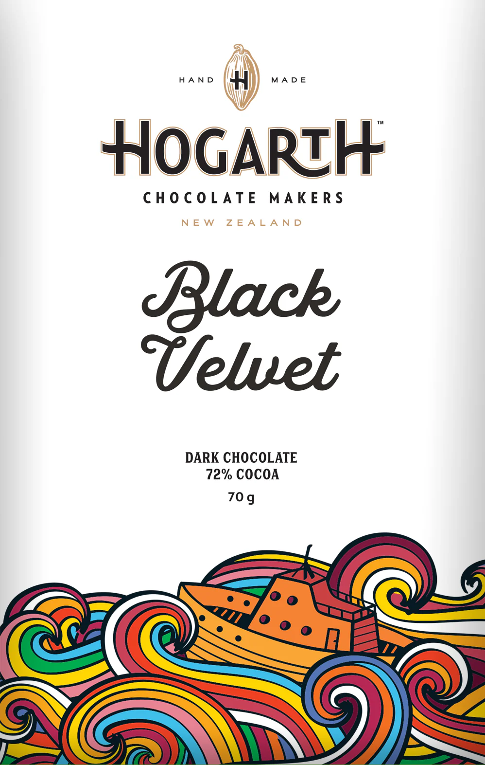 Image of Hogarth Chocolate 72% Hacienda Victoria Black Velvet Dark Chocolate