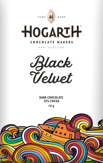 Image of Hogarth Chocolate 72% Hacienda Victoria Black Velvet Dark Chocolate