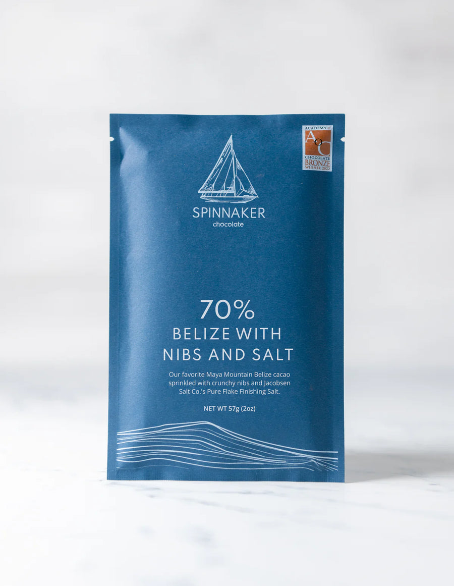 Image of Spinnaker Chocolate Belize 70% Dark Chocolate with Nibs