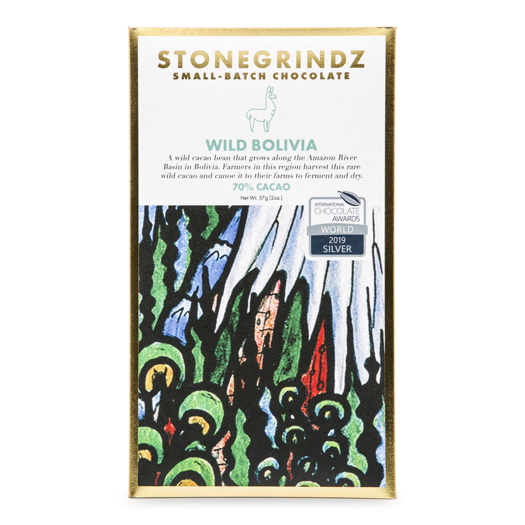 Stone Grindz Wild Bolivia 70% Dark Chocolate