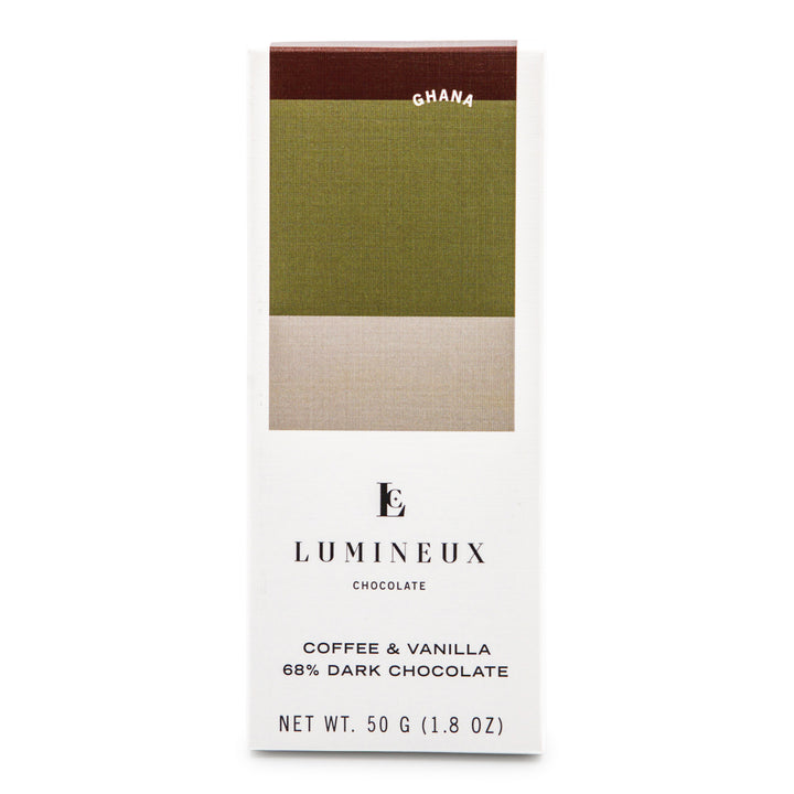 Lumineux Chocolate Ghana 68% Dark Chocolate Coffee and Vanilla