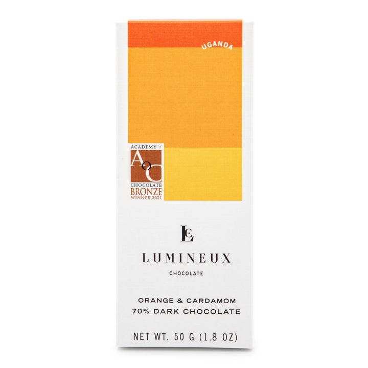 Lumineux Chocolate Uganda 70% Dark Chocolate with Orange and Cardamom