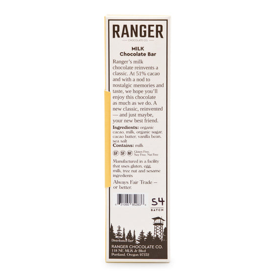 Ranger Milk Chocolate back