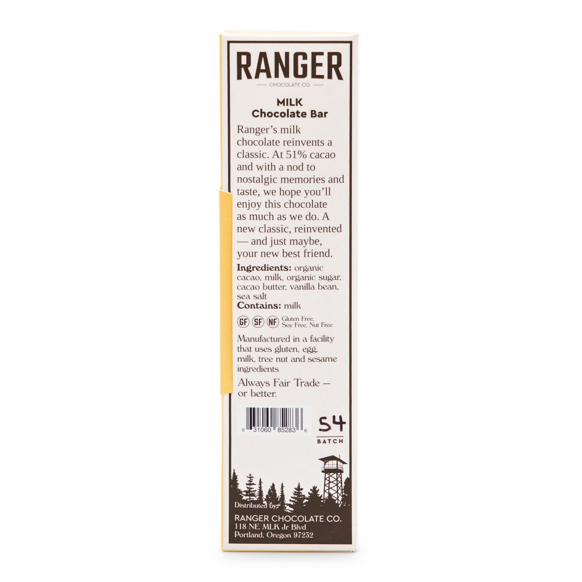 Ranger Milk Chocolate back