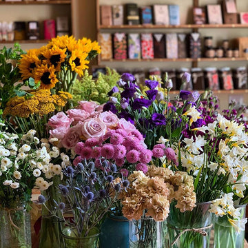 arrangement of flowers at mississippi avenue shop