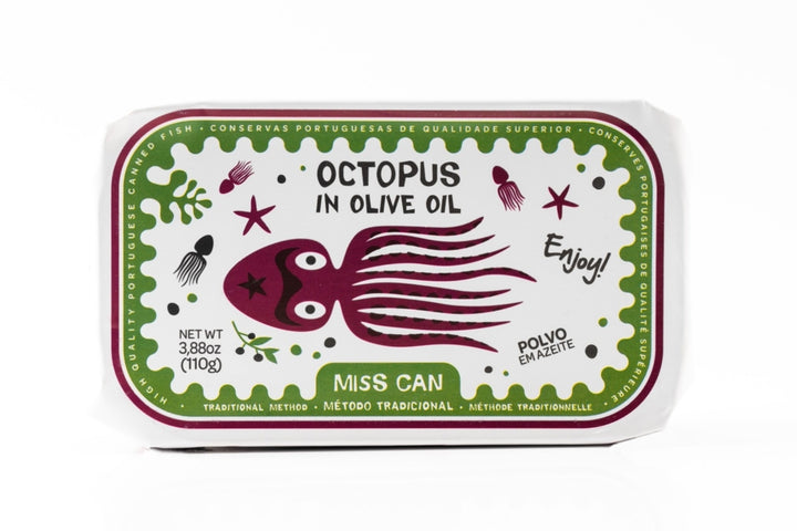 Image of the front of Miss Can Octopus in Olive Oil