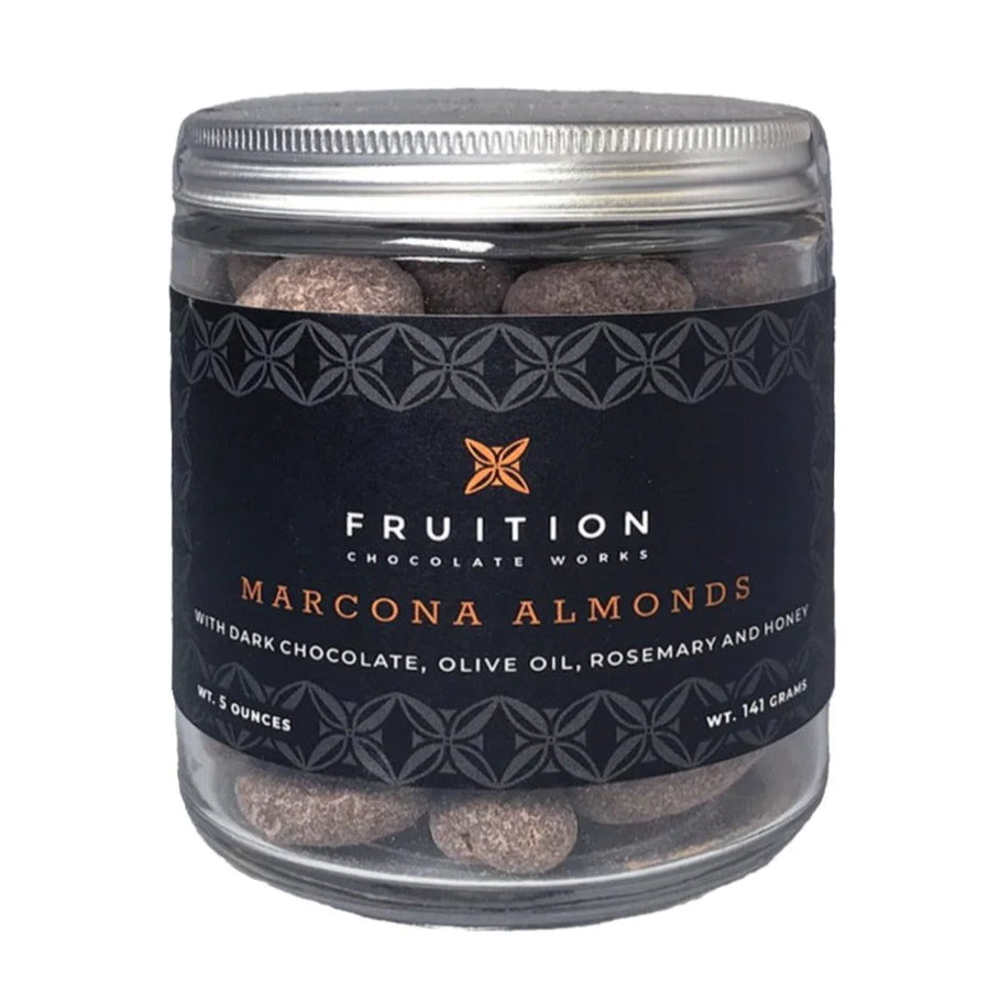 Fruition Dark Chocolate Covered Marcona Almonds with Olive Oil, Rosemary, and Honey
