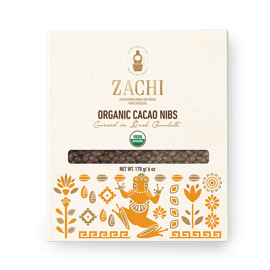 Image of Zachi Chocolates Organic Cacao Nibs Covered in Chocolate