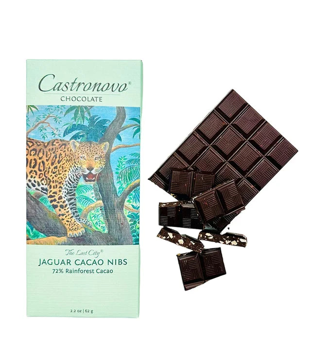 Image of Castronovo Jaguar Cacao Nibs in Honduras 72% Dark Chocolate