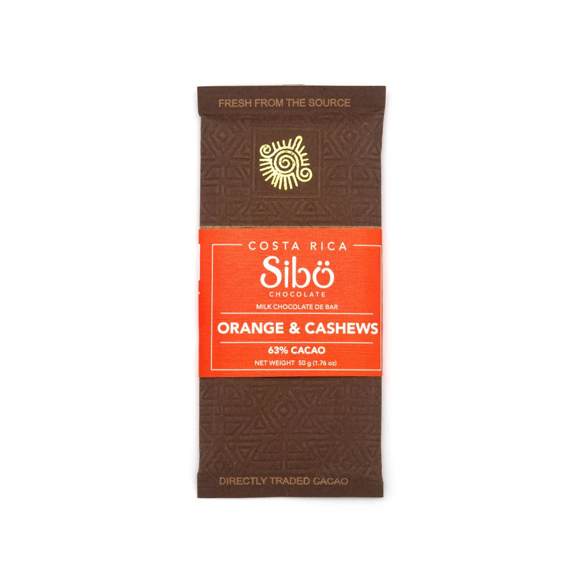 Image of Sibo 63% Dark Milk Chocolate with Cashew and Orange Zest