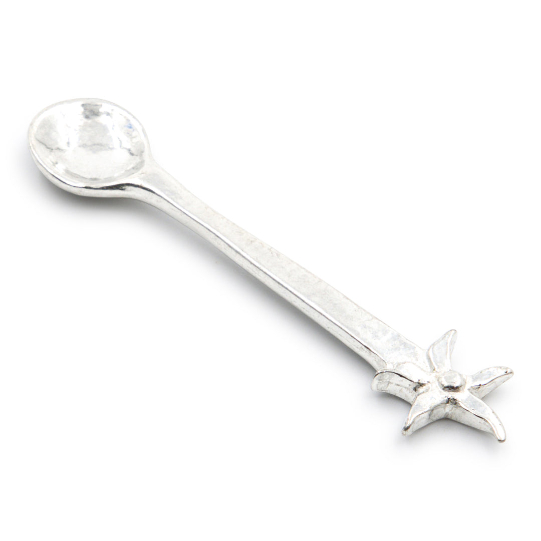 The Meadow Pewter Salt Spoon - Flower Tip