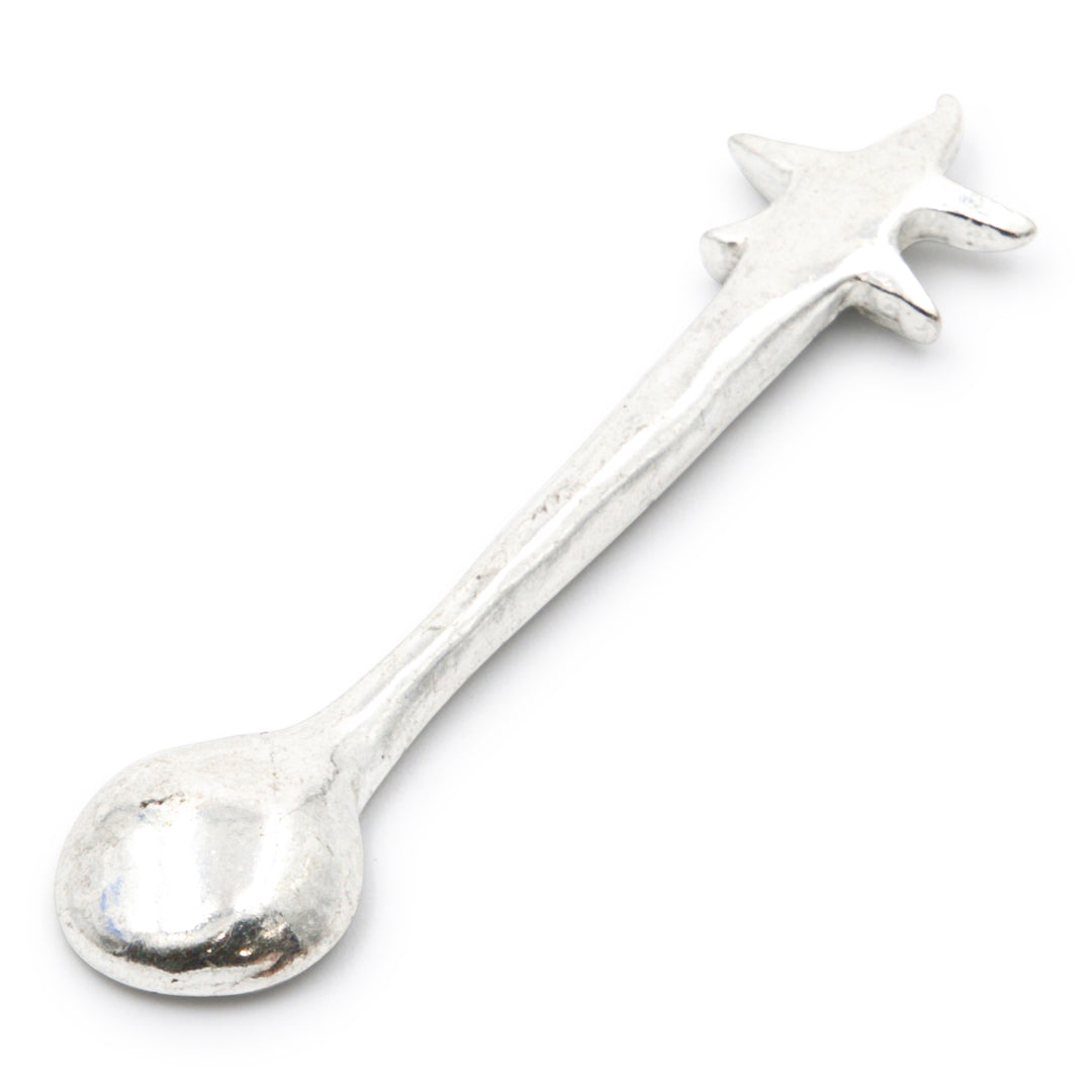 The Meadow Pewter Salt Spoon - Flower Tip