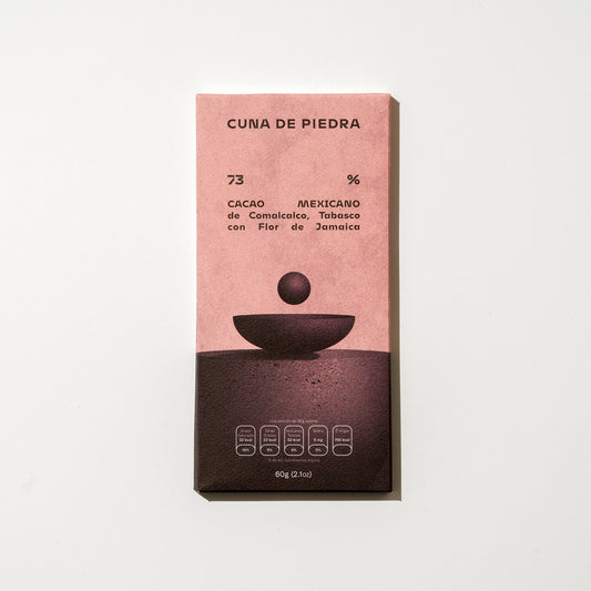 Cuna de Piedra 73% Mexican Dark Chocolate with Hibiscus Flowers
