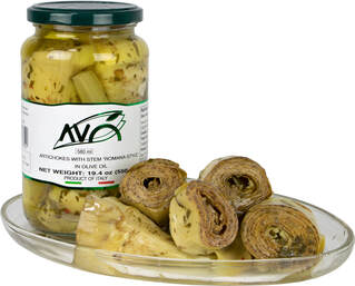 Whole Artichokes with Stem in Olive Oil