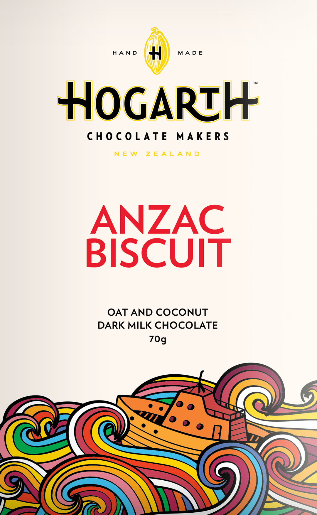 Hogarth Chocolate Dark Chocolate with Anzac Biscuits