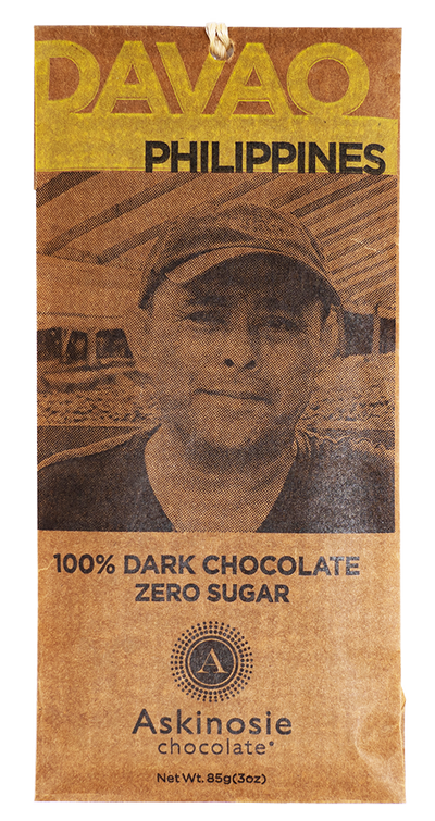 Askinosie Davao 100% Dark Chocolate