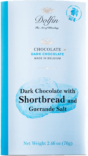Dolfin Dark Chocolate with Shortbread and Sea Salt