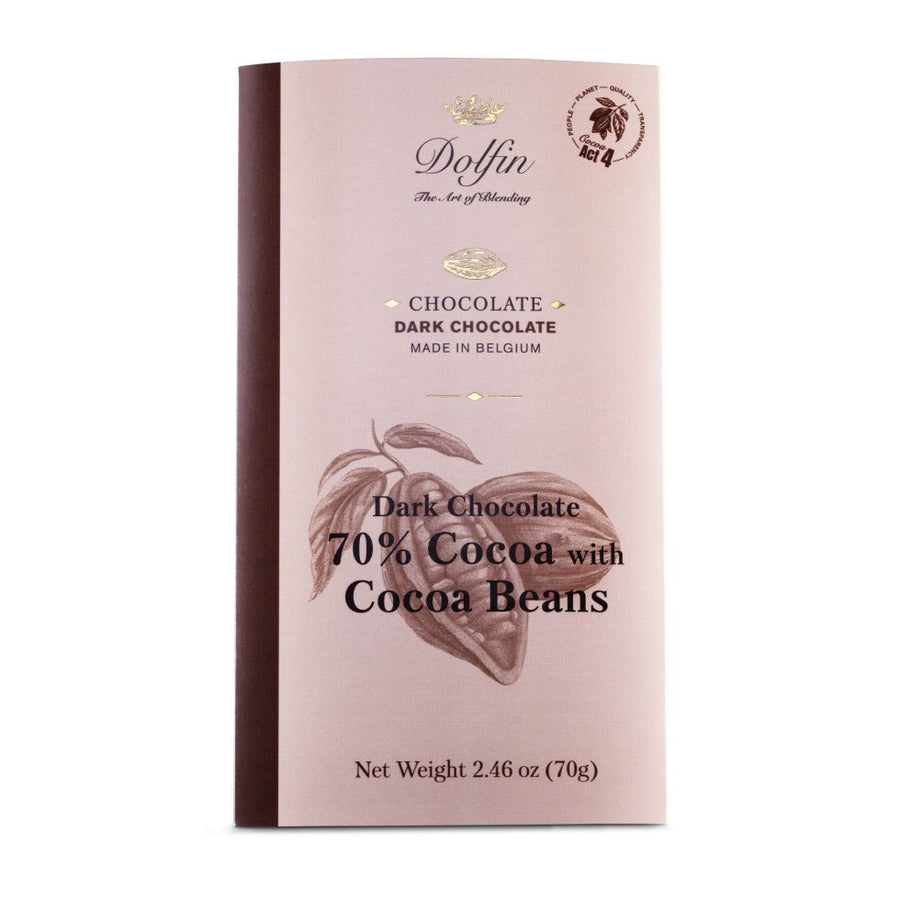 Dolfin 70% Dark Chocolate with Cacao Nibs