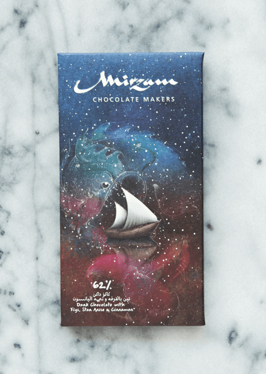 Mirzam 62% Dark Chocolate with Figs, Star Anise, and Cinnamon