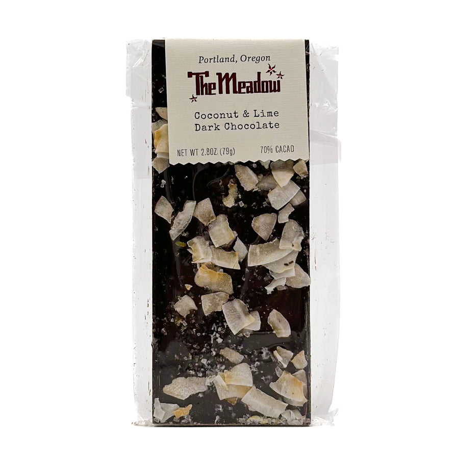 The Meadow Dark Chocolate with Coconut & Lime