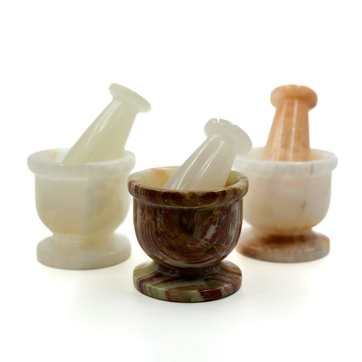 The Meadow Onyx Mortar and Pestle - Set of 3